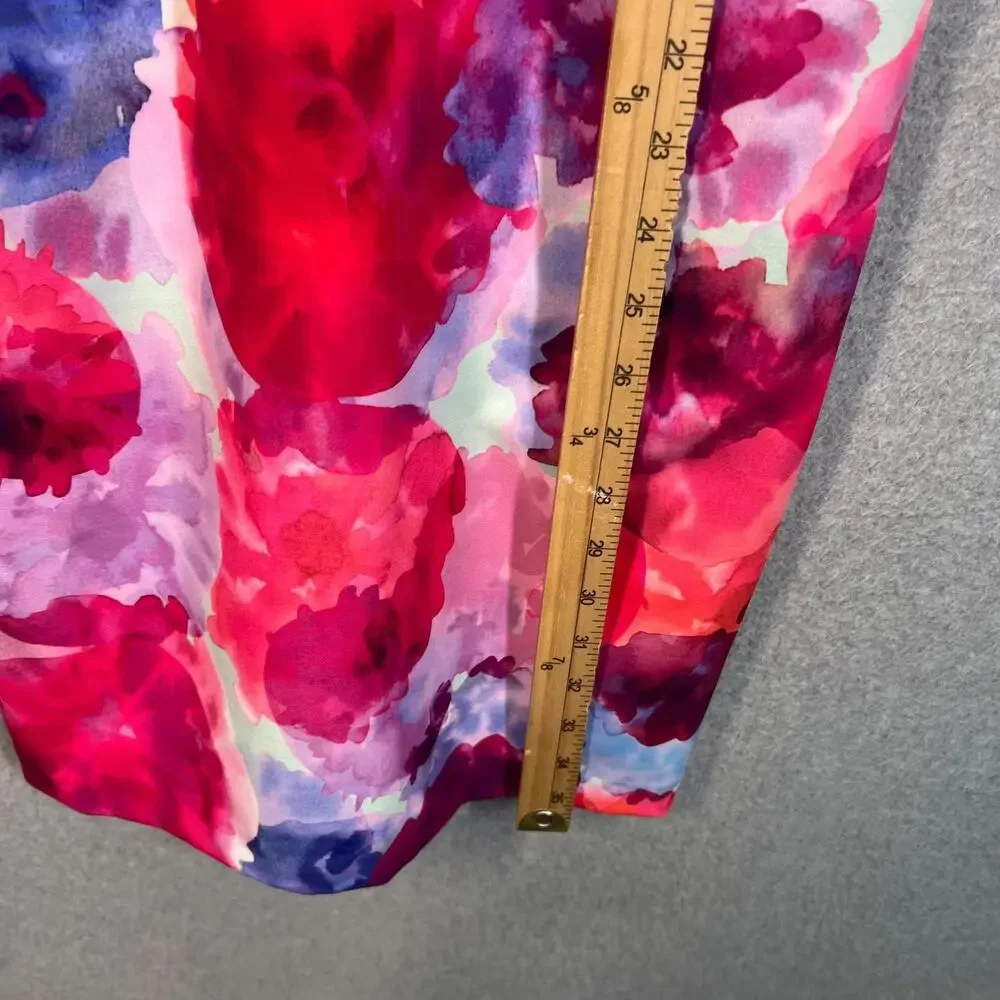 Trina Turk Delano Watercolor-‎ Print Race Back Fitted Dress Womens Size 0 NWT - Picture 9 of 10